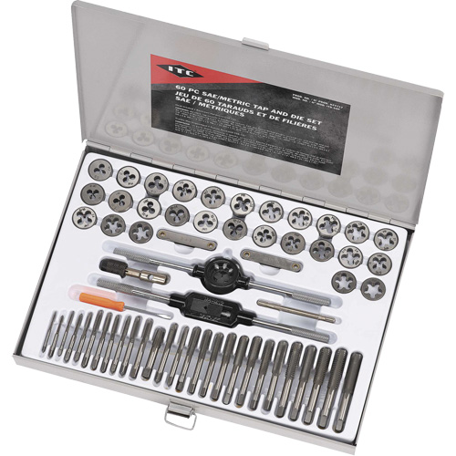 ITD-60C SAE/Metric Alloy Tap & Die Set, 60 Pieces Chandler Sales