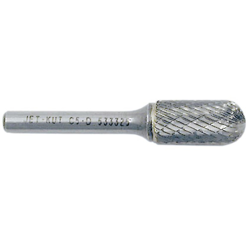 JET-KUT Round Nose Shape Burr, 1/2" Dia., 1" Depth of Cut Chandler Sales