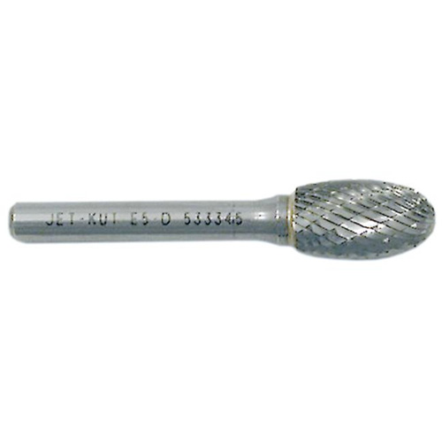 Oval Shape Bur, 1/2" Dia., 1/4" Shank, 7/8" Depth of Cut Chandler Sales