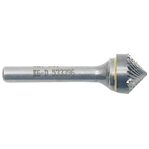 Fraise conique pointue, 1/2" dia., 1/4" Tige, 1/4" Prof. de la coupe Chandler Sales