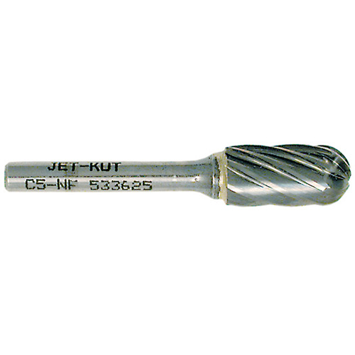 C5-NF JET-KUT&reg; Ball Nose Shape Bur for Aluminum/Non-ferrous Materials, 1/2" Dia. Chandler Sales