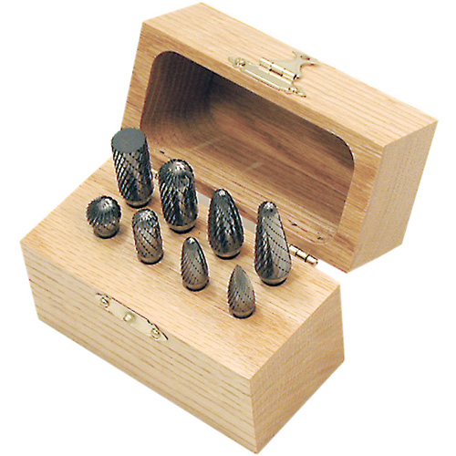 CBK-8 Carbide Bur Set in Wooden Box, 8 Pieces Chandler Sales