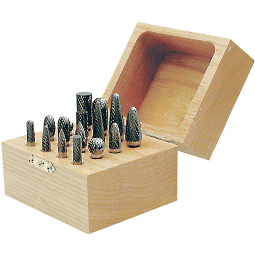 Jeu de fraises au carbure CBK-16 dans un coffret en bois, 16 morcea Chandler Sales
