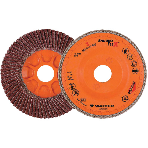 Enduro-Flex Flap Disc, 4-1/2" x 7/8", Type 27, 40 Grit, Zirconia Alumina Chandler Sales