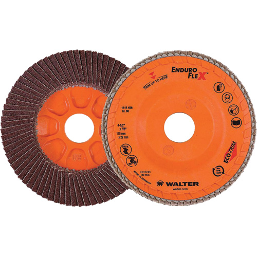 Disque &agrave; lamelles Enduro-Flex, 4-1/2" x 7/8", Type 27, Grain 80, Alumine de zirconium Chandler Sales