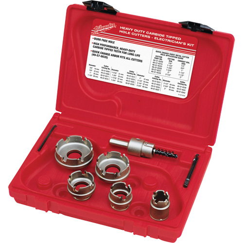 Sheet Metal Carbide Cutter Electrician's Kit, 7 Pieces Chandler Sales