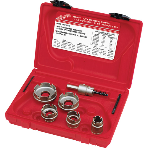Sheet Metal Carbide Cutter Electrician's Kit, 5 Pieces Chandler Sales