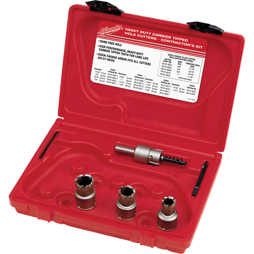 Sheet Metal Carbide Cutter Electrician's Kit, 7 Pieces Chandler Sales