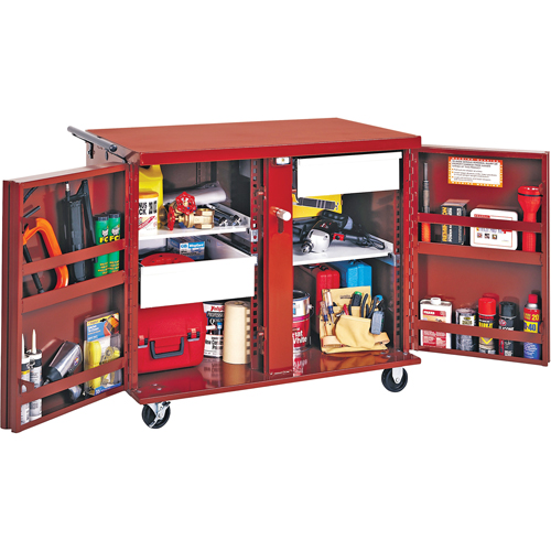 Rolling Work Bench, 43-7/8" W x 40-1/2" H x 26-7/8" D, 21.7 Cubic Feet Capacity Chandler Sales
