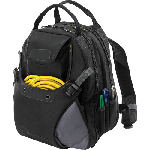 44-Pocket Tool Backpack, 16" L x 13-1/4" W, Black, Polyester Chandler Sales