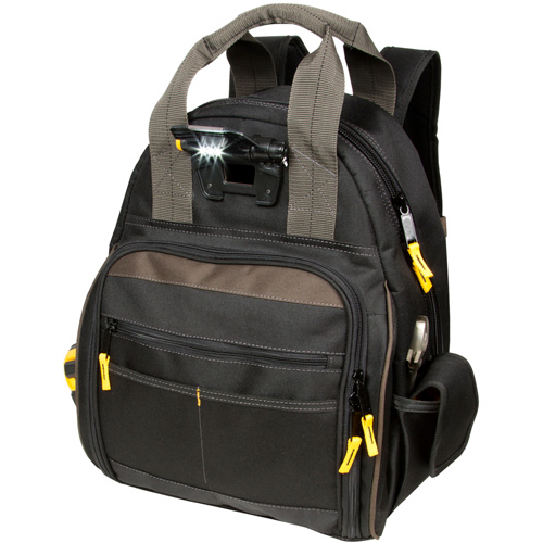 Sacs &agrave; dos pour outils Techgear &agrave; 53 pochettes, 16" lo x 13-1/4" la, Noir, Polyester Chandler Sales