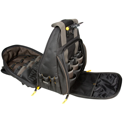 Sacs &agrave; dos pour outils Techgear &agrave; 53 pochettes, 16" lo x 13-1/4" la, Noir, Polyester Chandler Sales