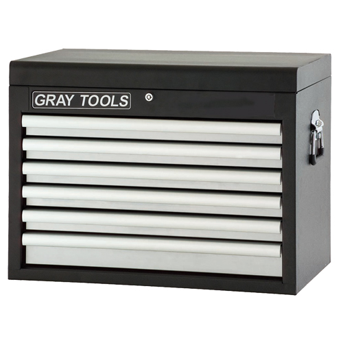Top Chest - 6 Drawers, 26" W, 6 Drawers, Black Chandler Sales