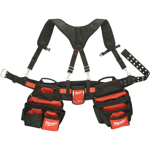 Contractor Work Belt With  Suspension Rig, Nylon, Black Chandler Sales