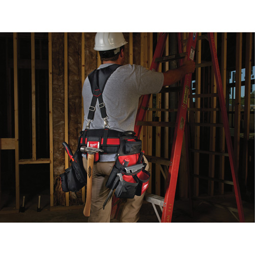 Contractor Work Belt With  Suspension Rig, Nylon, Black Chandler Sales
