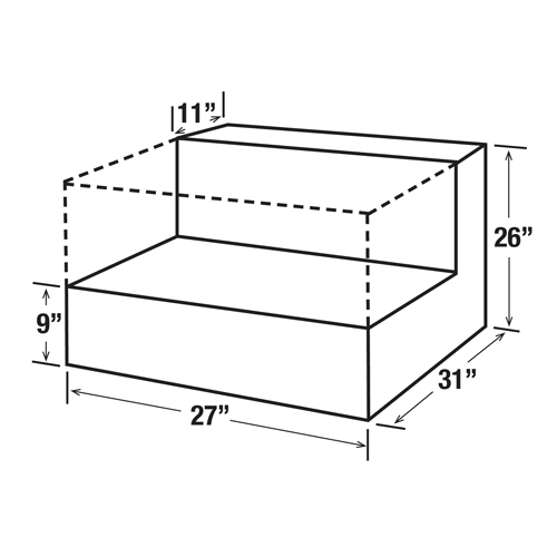 Steel Fuel Transfer Tank, Steel, 48 gal. Capacity, White Chandler Sales