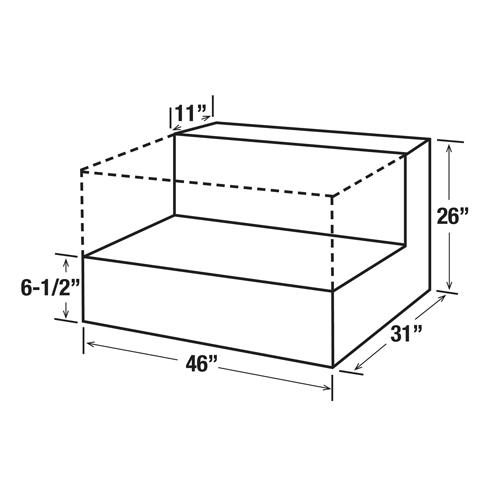 Steel Fuel Transfer Tank, Steel, 85 gal. Capacity, White Chandler Sales