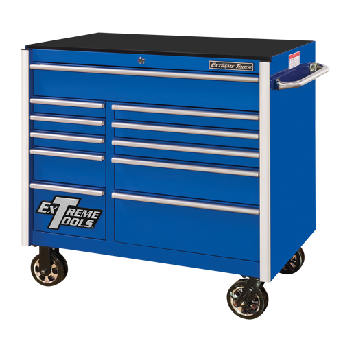 Armoire roulante pour outils s&eacute;rie RX, 11 tiroirs, 41-1/2" la x 25-1/2" p x 40-1/2" h, Bleu Chandler Sales