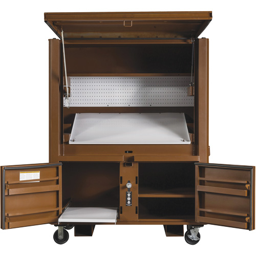 Field Office Jobsite Box, 33" W x 63" D x 80" H, Steel, Red Chandler Sales