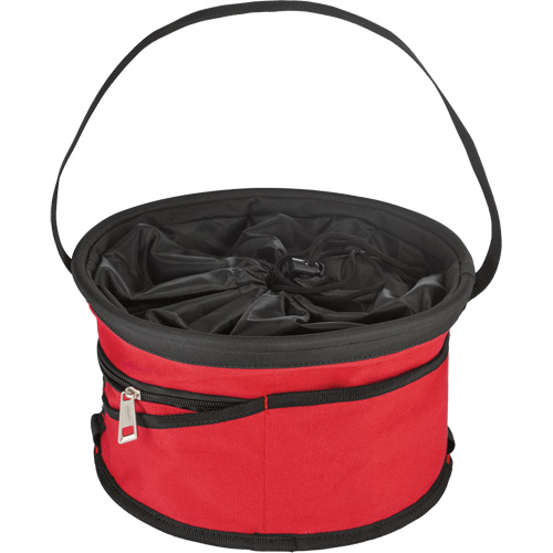 Parachute Organizer Bag, 11-4/5" L x 11-4/5" W x 11" H, Nylon, Black/Red Chandler Sales