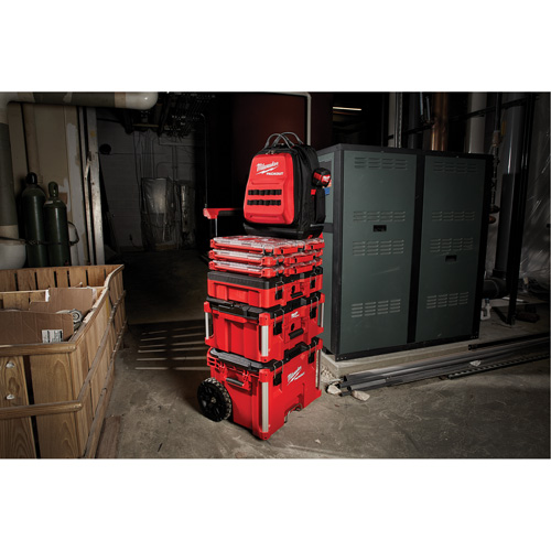 Packout Backpack, 15-3/4" L x 11-4/5" W, Black/Red, Ballistic Chandler Sales