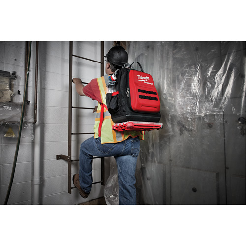 Packout Backpack, 15-3/4" L x 11-4/5" W, Black/Red, Ballistic Chandler Sales