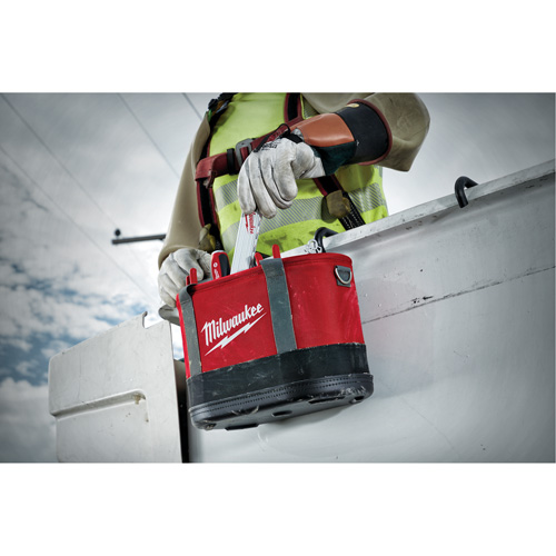 Sac ovale a&eacute;rien utilitaire, Nylon balistique, 14 pochettes, Noir/Rouge Chandler Sales