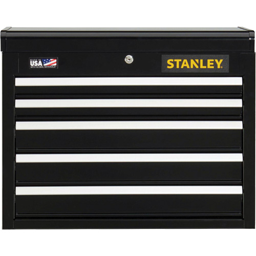 300 Series Tool Chest, 26" W, 5 Drawers, Black Chandler Sales