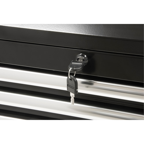 Industrial Tool Chest, 26" W, 4 Drawers, Black Chandler Sales