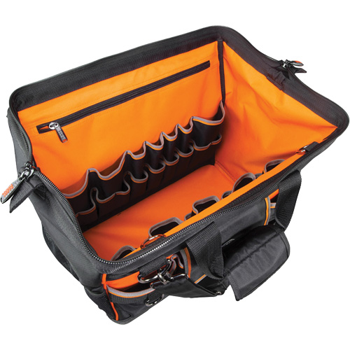 Sac &agrave; outils avec grande ouverture Tradesman Pro, Nylon balistique, 42 pochettes, Noir Chandler Sales