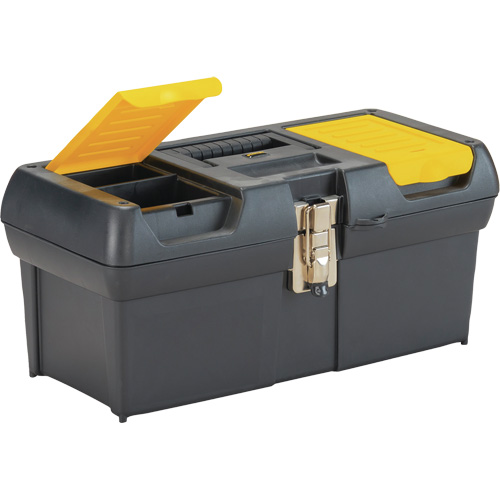 Coffre &agrave; outils avec plateau de s&eacute;rie 2000, 16" la x 7-1/10" p x 8-1/10" h, Noir/Jaune Chandler Sales
