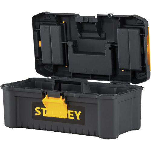 Coffre &agrave; outils avec plateau Essential, 12-1/2" la x 7-3/8" p x 5-1/8" h, Noir/Jaune Chandler Sales