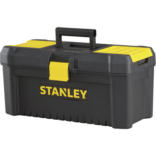 Coffre &agrave; outils avec plateau Essential, 16" la x 8" p x 7-3/10" h, Noir/Jaune Chandler Sales