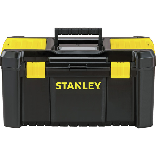 Essential&reg; Tool Box with Tray, 19" W x 9-7/8" D x 9-3/4" H, Black/Yellow Chandler Sales