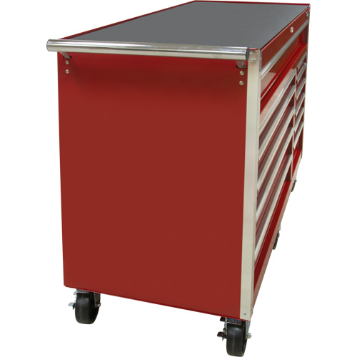 Industrial Tool Cart, 12 Drawers, 56" W x 24-1/2" D x 38-1/8" H, Red Chandler Sales