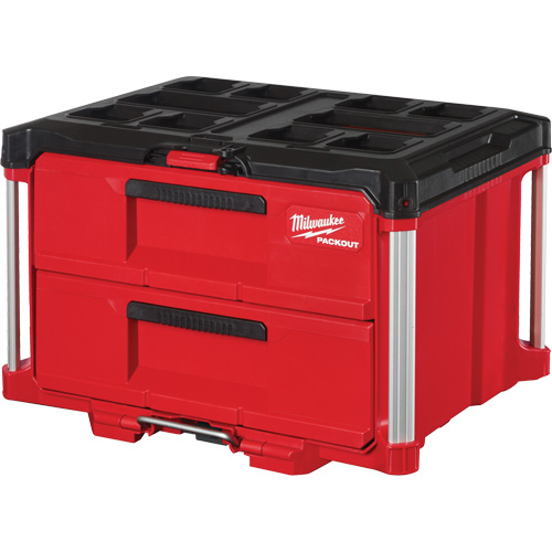 Packout 2-Drawer Tool Box, 16-1/3" x 14-1/3" x 22-1/5", Red Chandler Sales