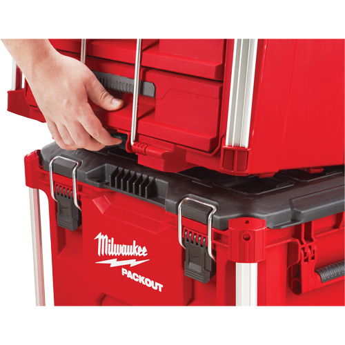Packout 3-Drawer Tool Box, 16-1/3" x 14-1/3" x 22-1/5", Black/Red Chandler Sales