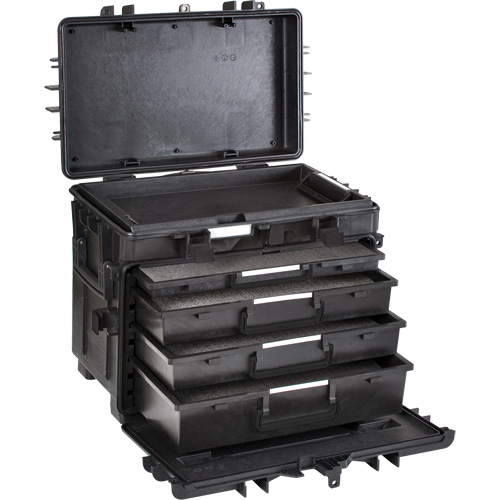 Mobile Tool Chest With Drawers, 4 Drawers, 22-4/5" W x 15" D x 18" H, Black Chandler Sales