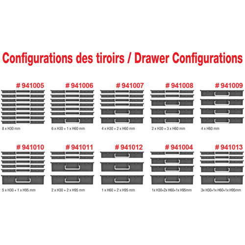 Mobile Tool Chest With Drawers, 7 Drawers, 22-4/5" W x 15" D x 18" H, Black Chandler Sales