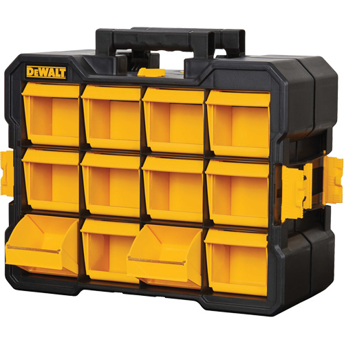 Flip-Bin Organizer, 3-7/8" W x 17-3/4" D x 13-7/8" H, Black/Yellow Chandler Sales