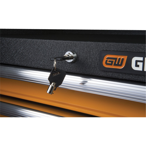 GSX Series Tool Chest, 26" W, 4 Drawers, Black/Orange Chandler Sales