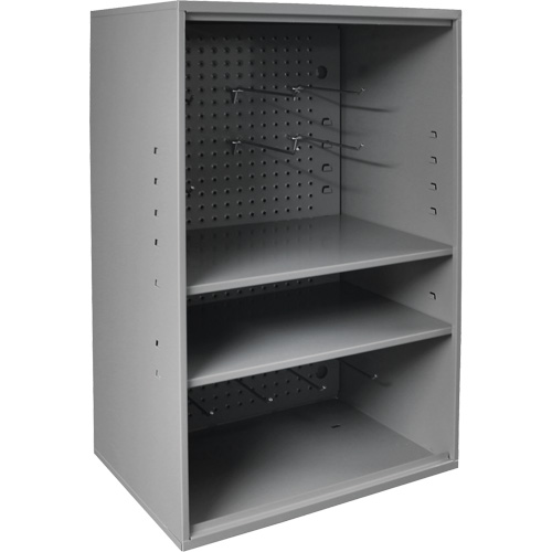 Armoire d'entreposage de produits abrasifs avec panneau perfor&eacute;, Acier, 19-7/8" x 14-1/4" x 32-3/4", Gris Chandler Sales