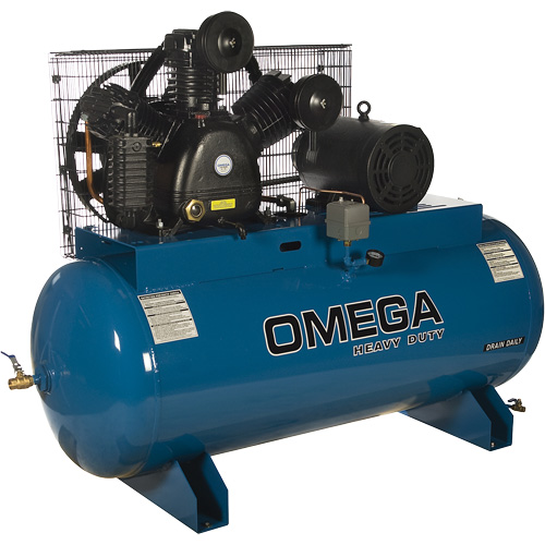 Compresseurs d'air s&eacute;rie industrielle - Compresseurs horizontaux - Deux &eacute;tages, 66,6 gal. (80 gal. US) Chandler Sales
