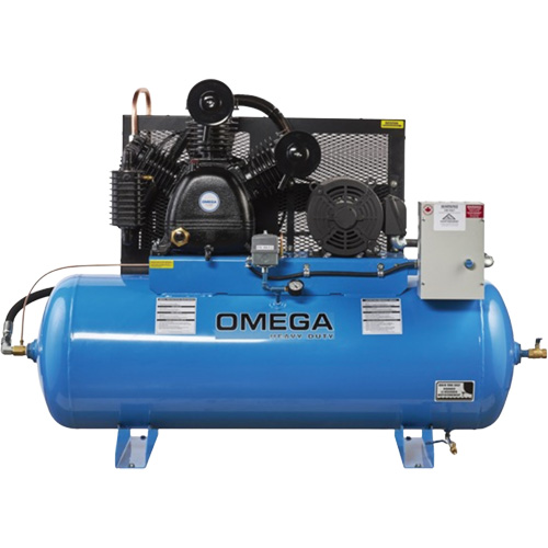Industrial Series Air Compressors - Horizontal Compressors - Two Stage, 200 Gal. (240 US Gal) Chandler Sales