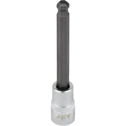 Bit Socket, Hex Ball, 1/8" x 4" L, 3/8" Drive Chandler Sales