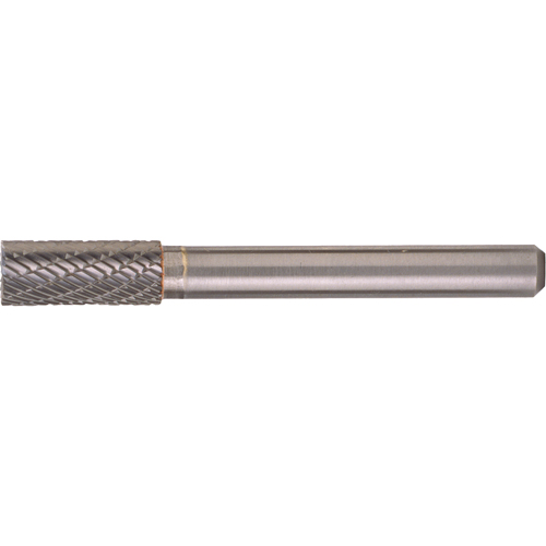 Solid Carbide Burrs - Cylinder Shape with No End Cut, SA-3, 3/8" Dia., 1/4" Shank Chandler Sales