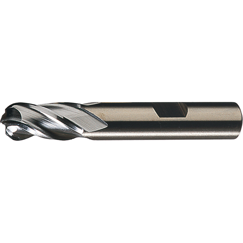 Centre Cutting Ball Nose Single End Finishers, 3/4" Dia., 4 Flutes, High Speed Steel Chandler Sales