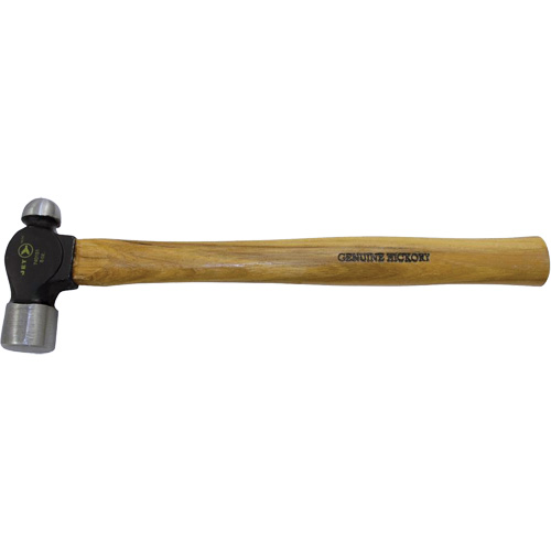 Heavy-Duty Hickory Handle Ball Pein Hammer, 24 oz. Head Weight, Plain Face, Wood Handle Chandler Sales