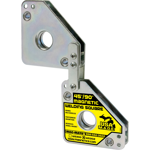 Magnetic Welding Squares, 7-5/8" L x 1-3/8" W x 3-3/4" H, 120 lbs. Chandler Sales