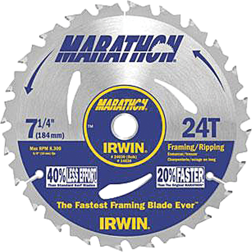 Contractor Saw Blades - Marathon&reg; Saw Blades, 7-1/4", 24 Teeth Chandler Sales